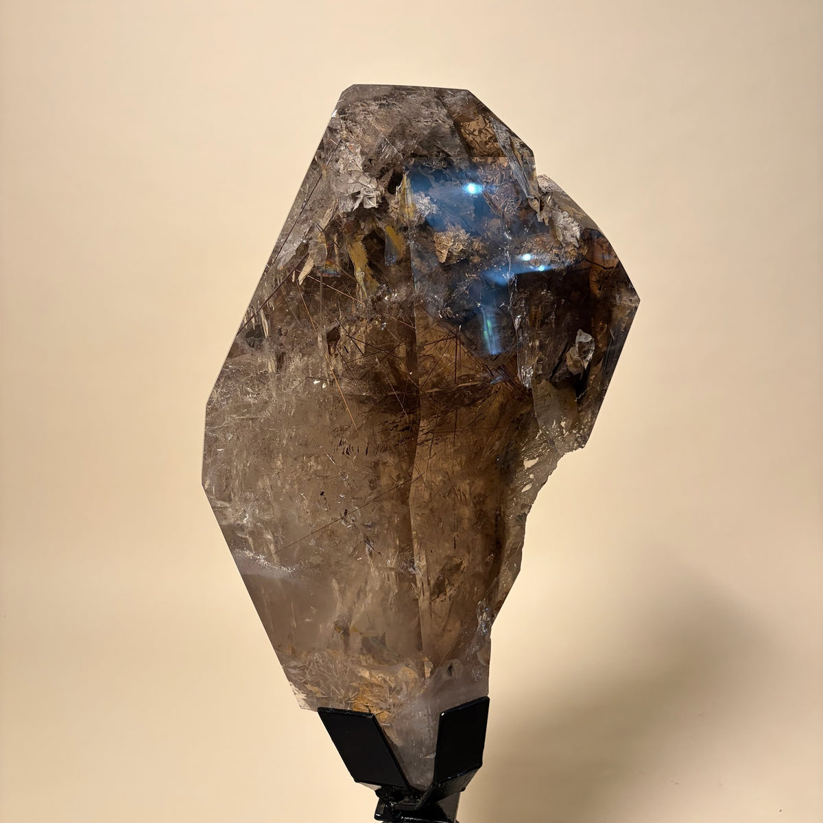 Free Form Rutilated Quartz Crystal On Stand 89 lbs