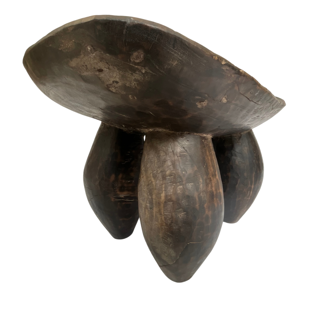 Large Carved Wood Stool from Mali