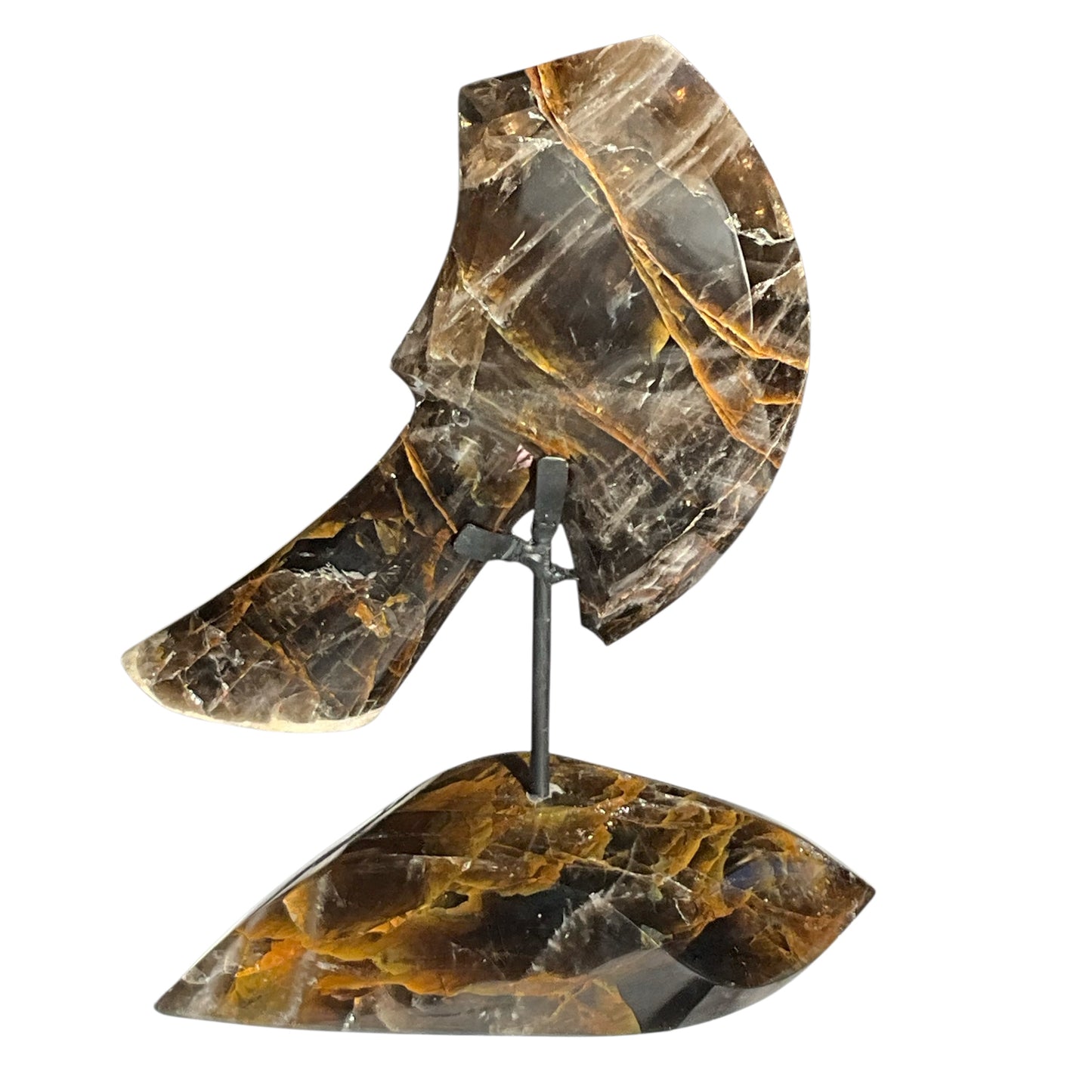 Hematoid Crystal Abstract Hatchet on Crystal Base #1