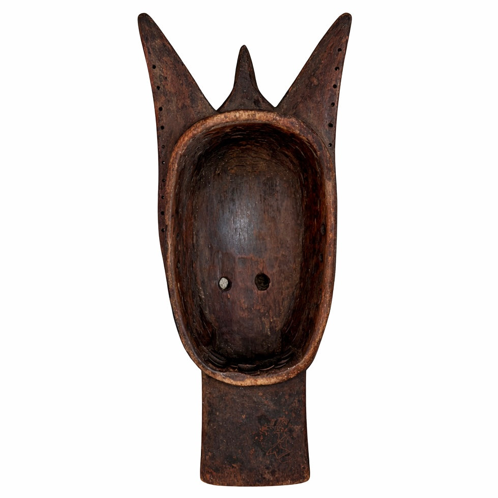 Hand Carved African Horn Mask