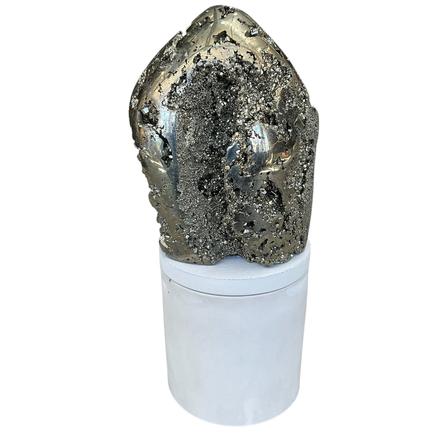 Large Abstract Pyrite Lid Gardenia Candle #2