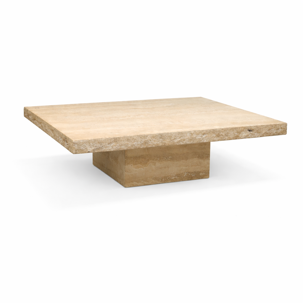 MId-Century Travertine Coffee Table