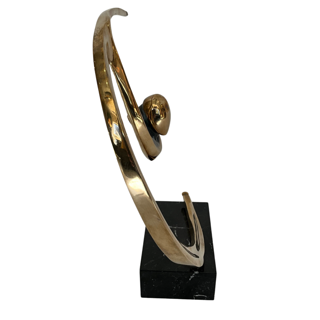 Modernist Brass Abstract Sculpture