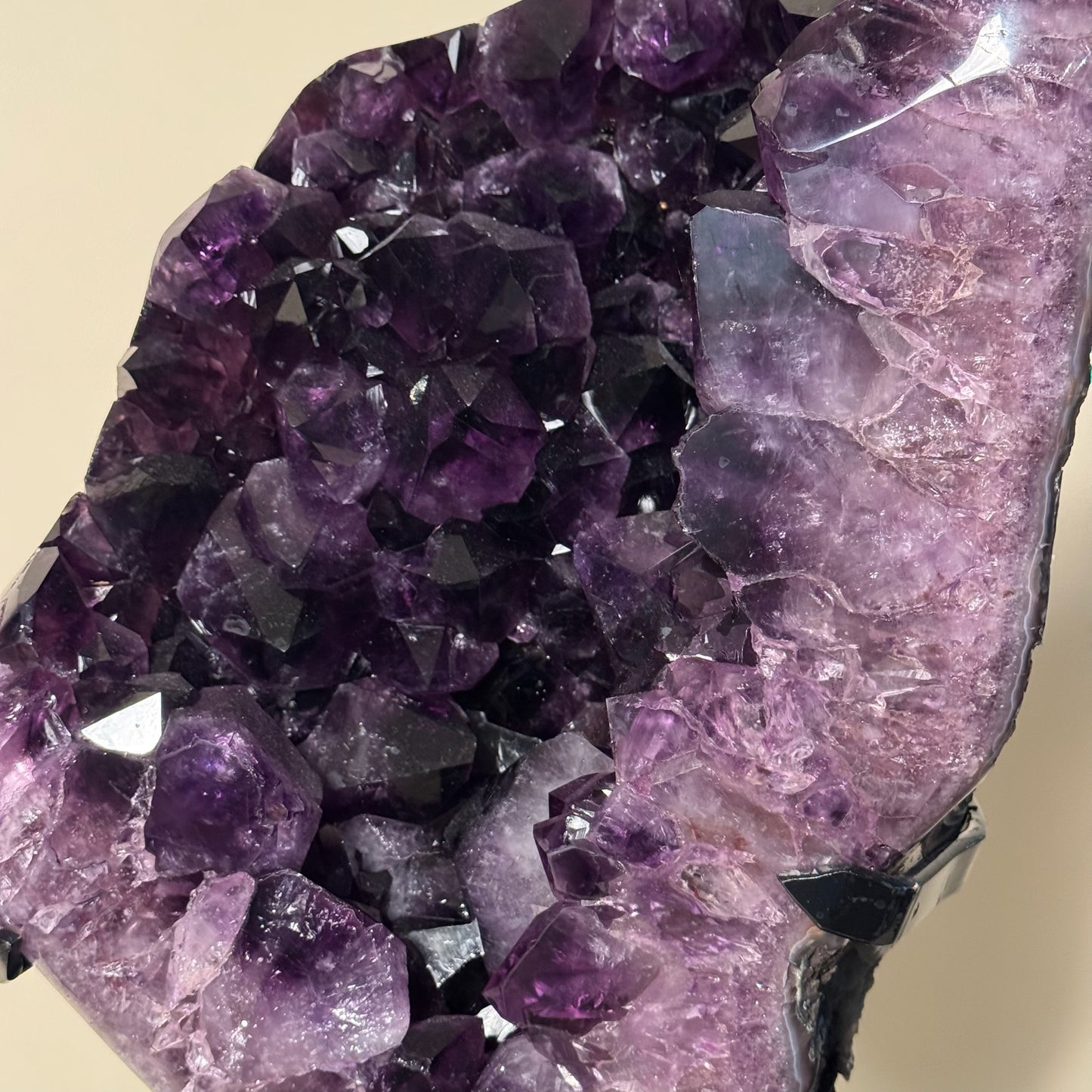 Large Amethyst Deep Purple Crystal on Stand