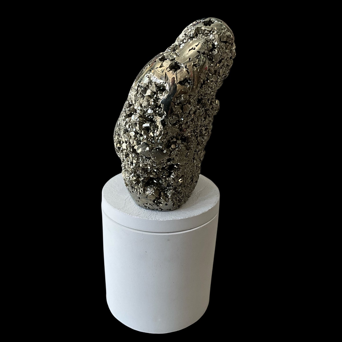 Large Abstract Pyrite Lid Gardenia Candle #6
