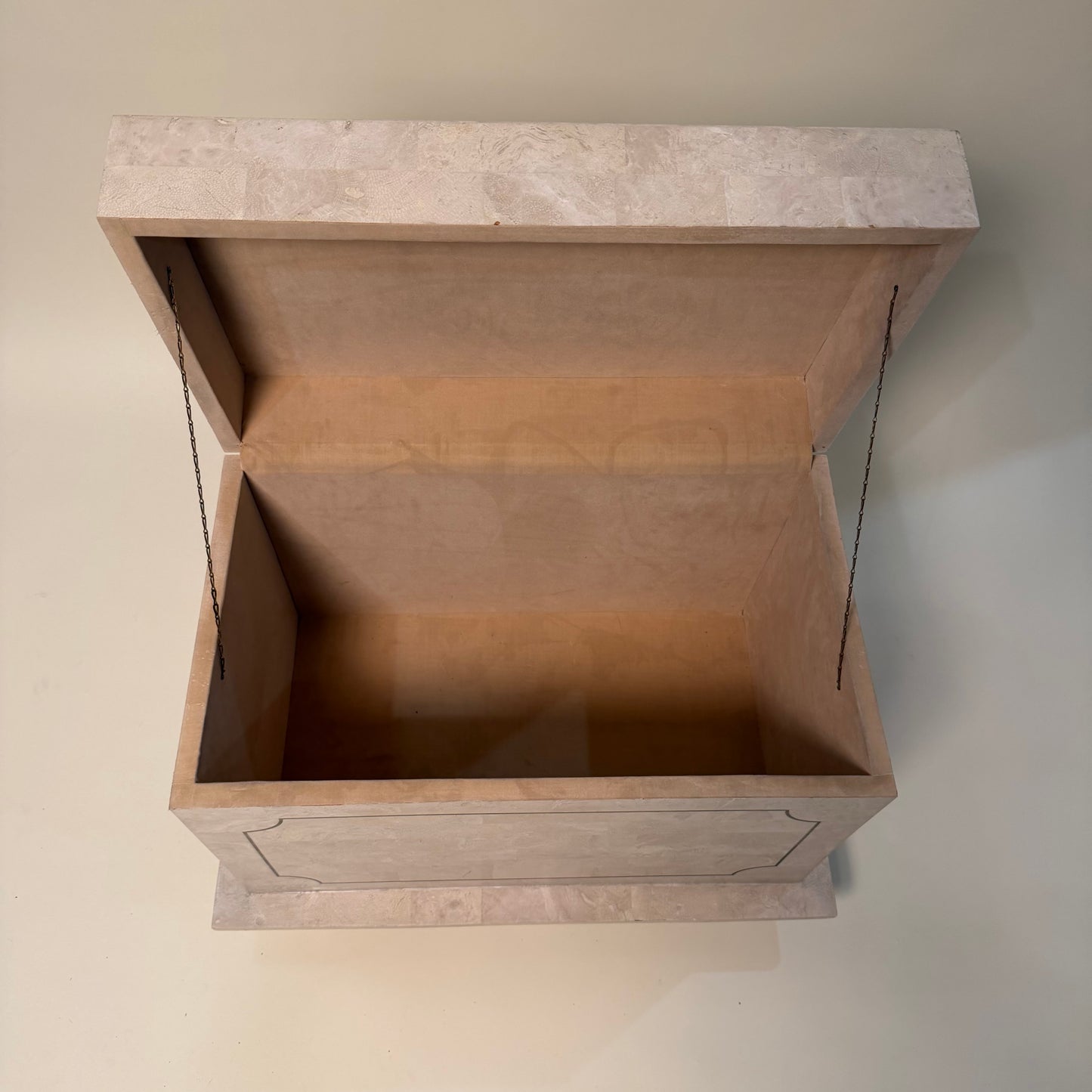 Maitland Smith Tessellated Stone Trunk Box