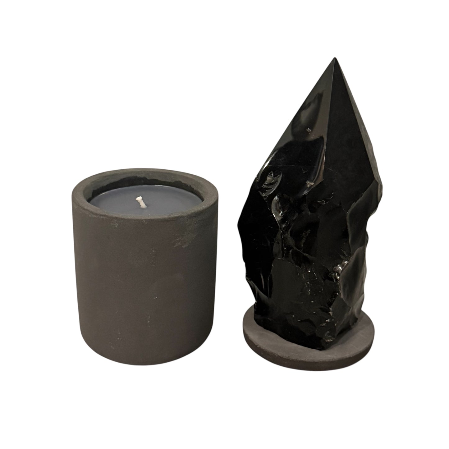 369 For House of Nulla Black Rose Candle with Obsidian Lid 17