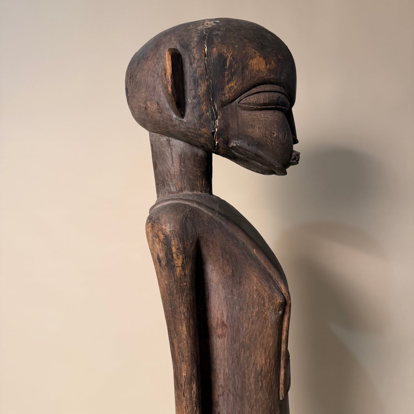 1920's Senufo Carved Wood Figure Sculpture Statue