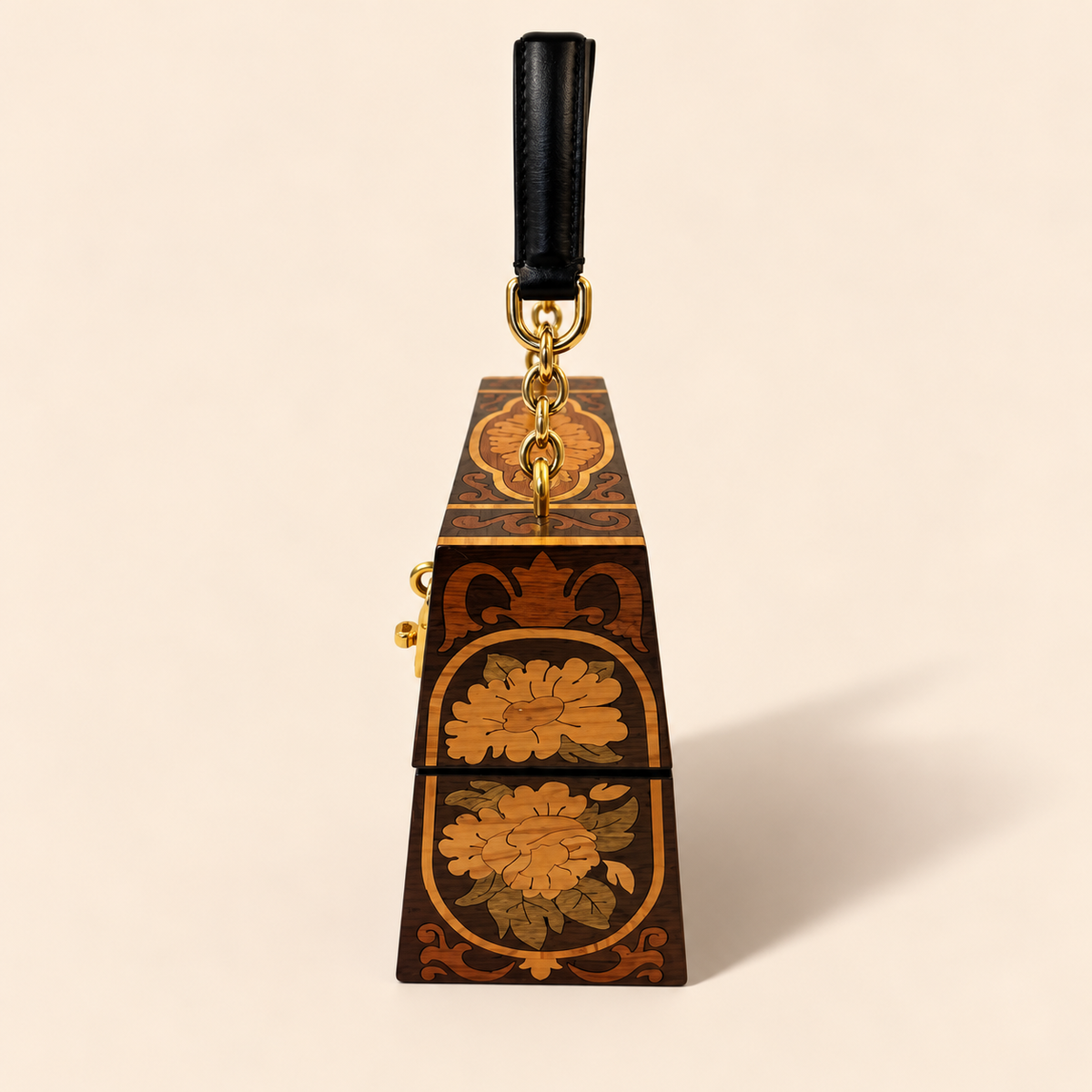 Dolce & Gabbana One of A Kind Runway Wood satchel