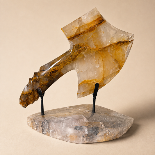 Hatchet #2 Hematoid Crystal with Crystal Base