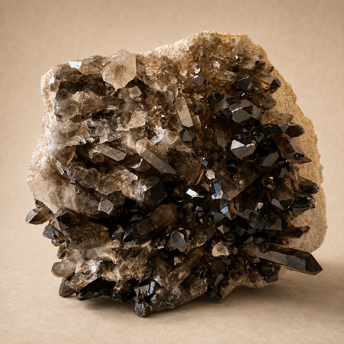 Smoky Quartz Crystal Generators Cluster