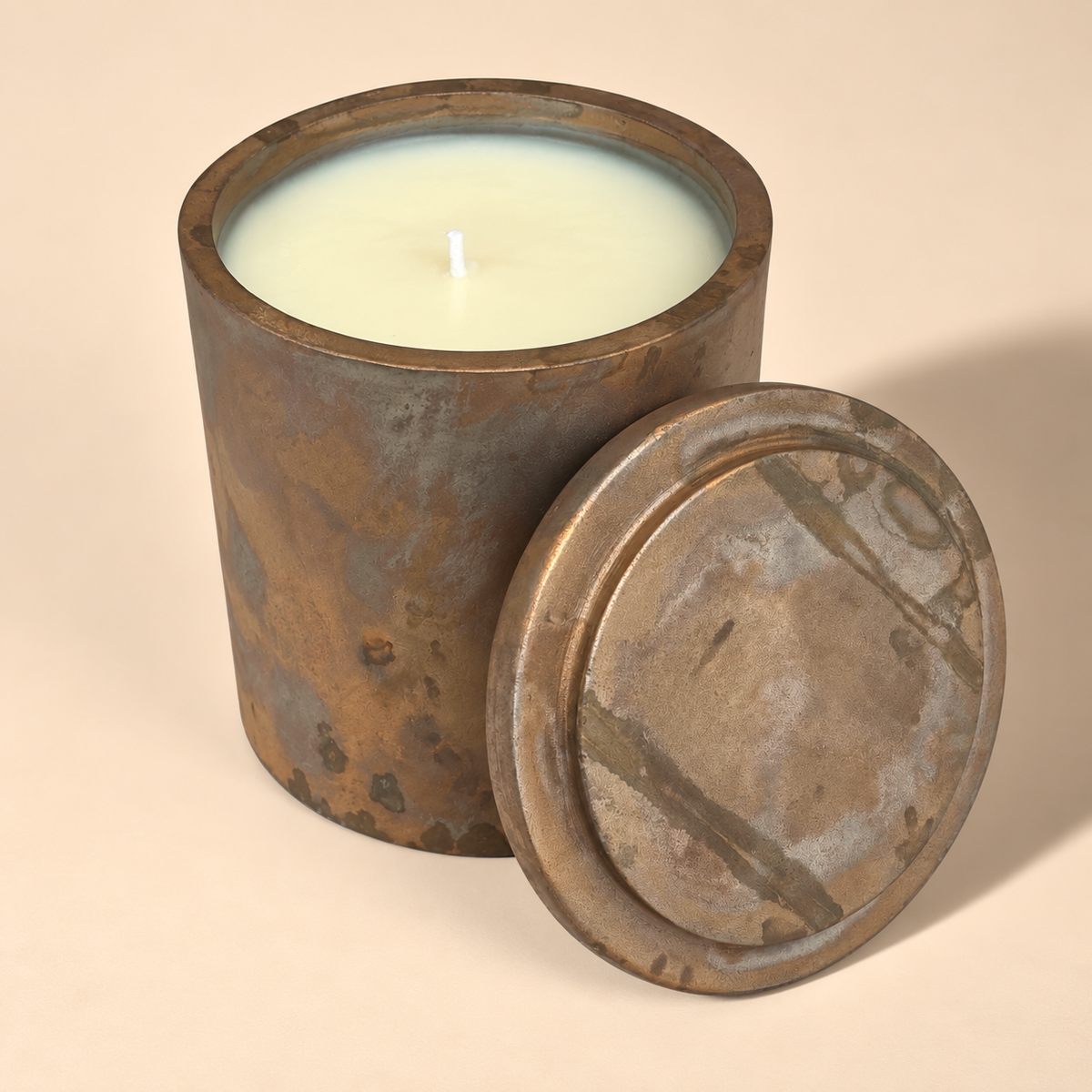Solid Bronze Gardenia Candle with Lid  #N