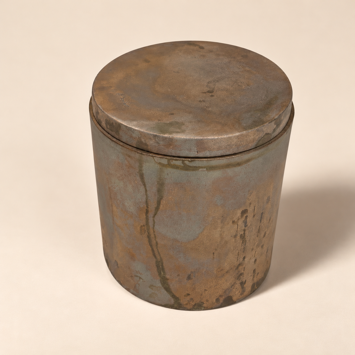 Solid Bronze Gardenia Candle with Lid  #T