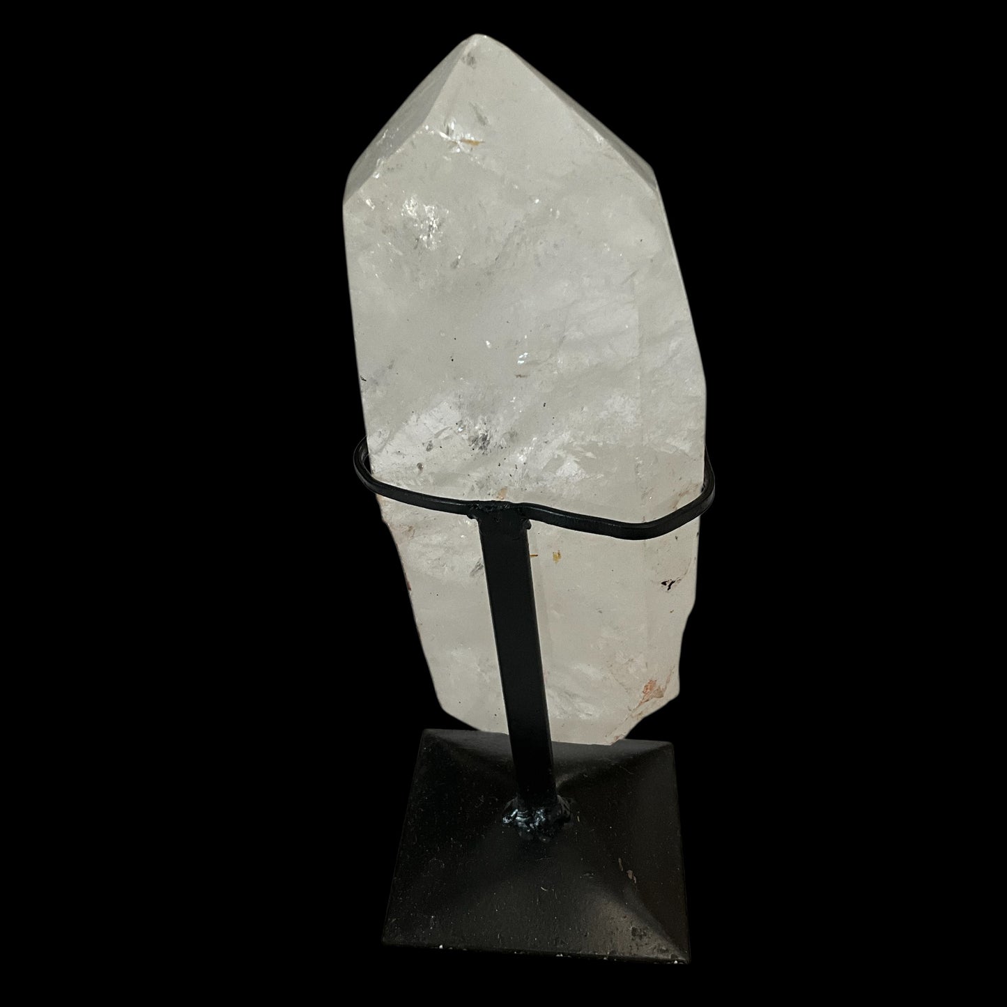 Quartz Crystal Generator on Black Metal Stand