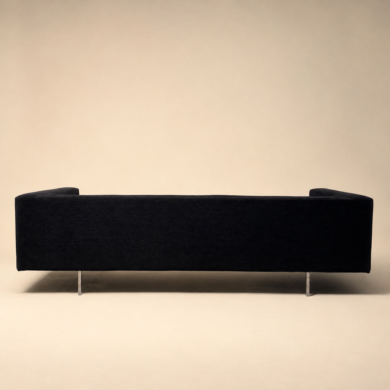 Harvey Probber Tuxedo Sofa with Lucite Base