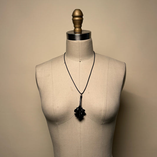 Hand Made Kelp Charm on Leather necklace