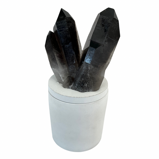 Triple Smoky Quartz Generator Gardenia Candle