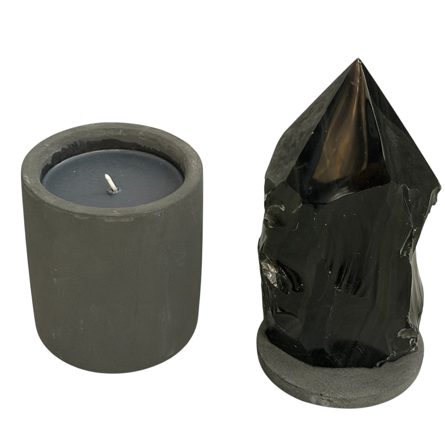 369 For House of Nulla Black Rose Candle with Obsidian Lid 8