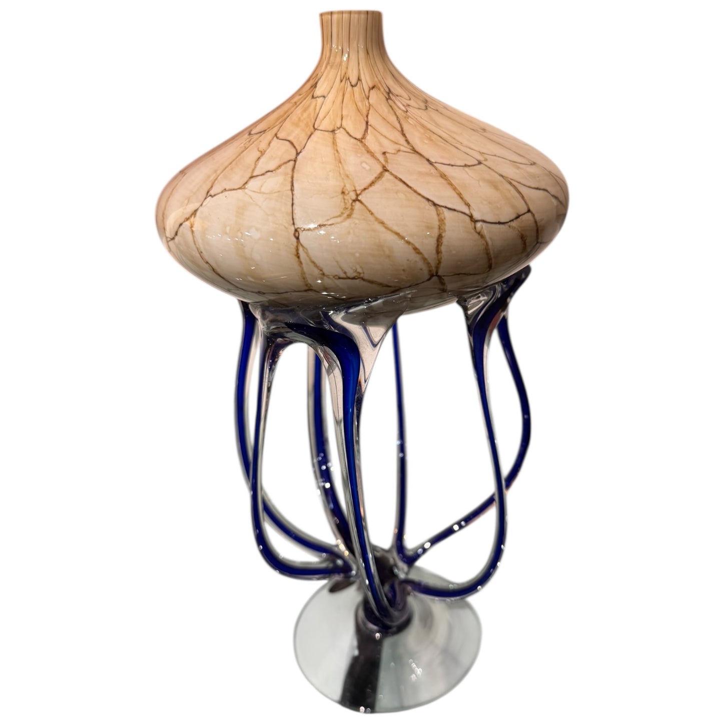 Vintage Glass Blown Abstract Vase