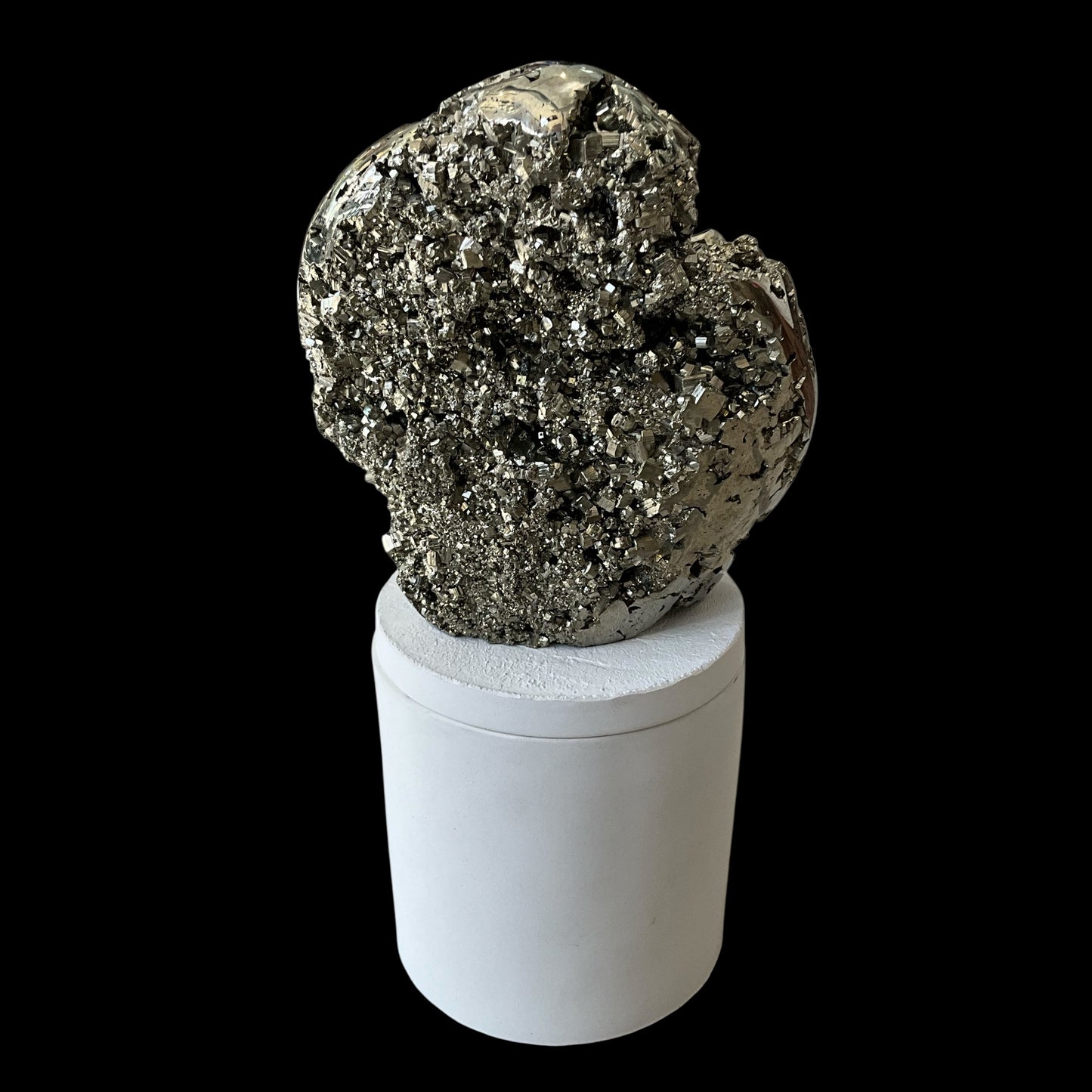 Large Abstract Pyrite Lid Gardenia Candle #6
