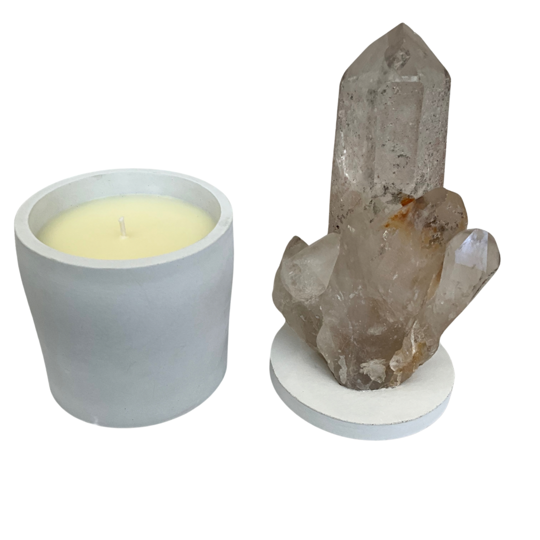 Abstract Quartz Generator Lid Gardenia Candle