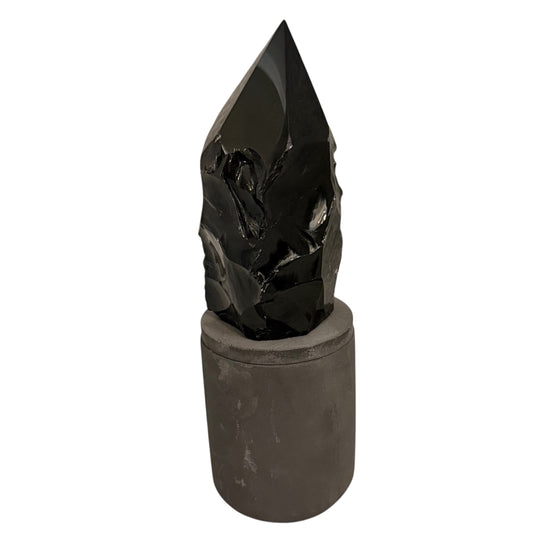 369 For House of Nulla Black Rose Candle with Obsidian Lid 25