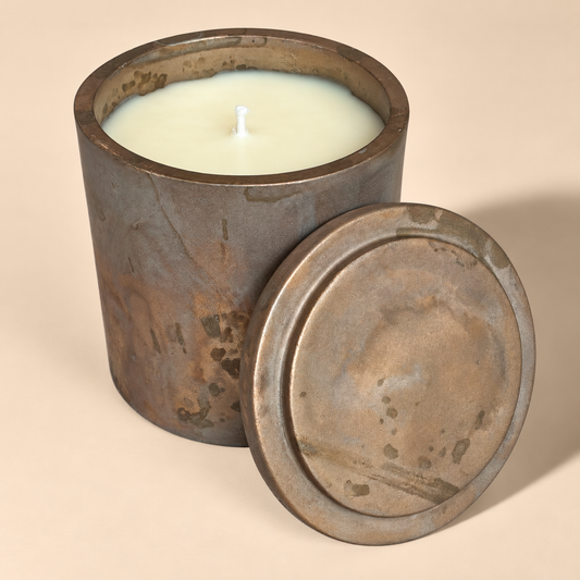 Solid Bronze Gardenia Candle with Lid  #M