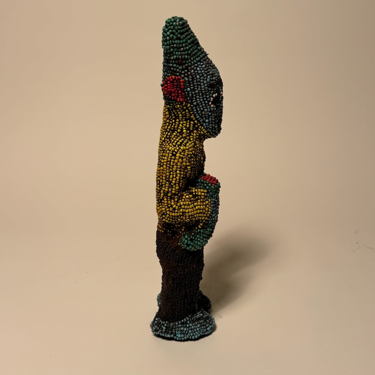 Beaded Tribal Art Bamileke Statue from Cameroon #1