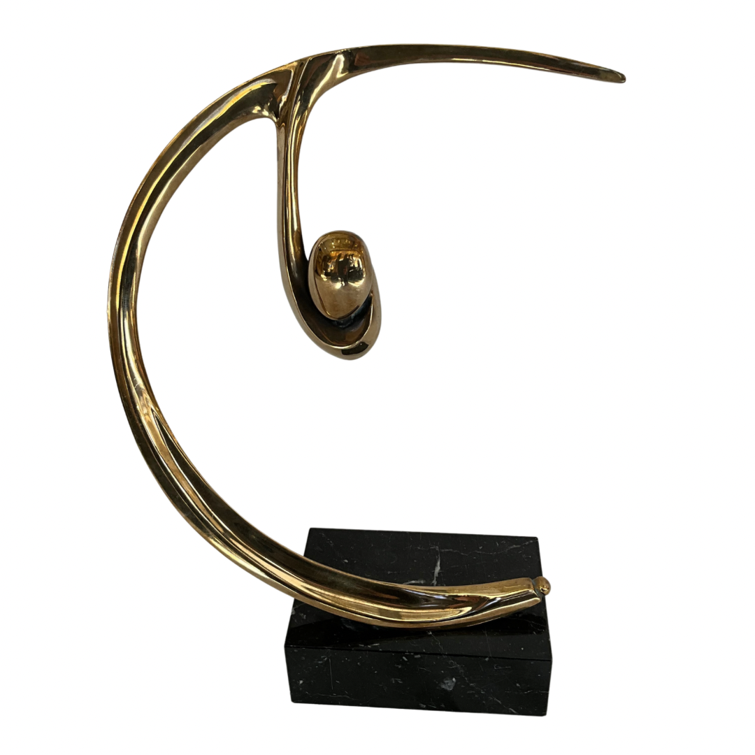 Modernist Brass Abstract Sculpture