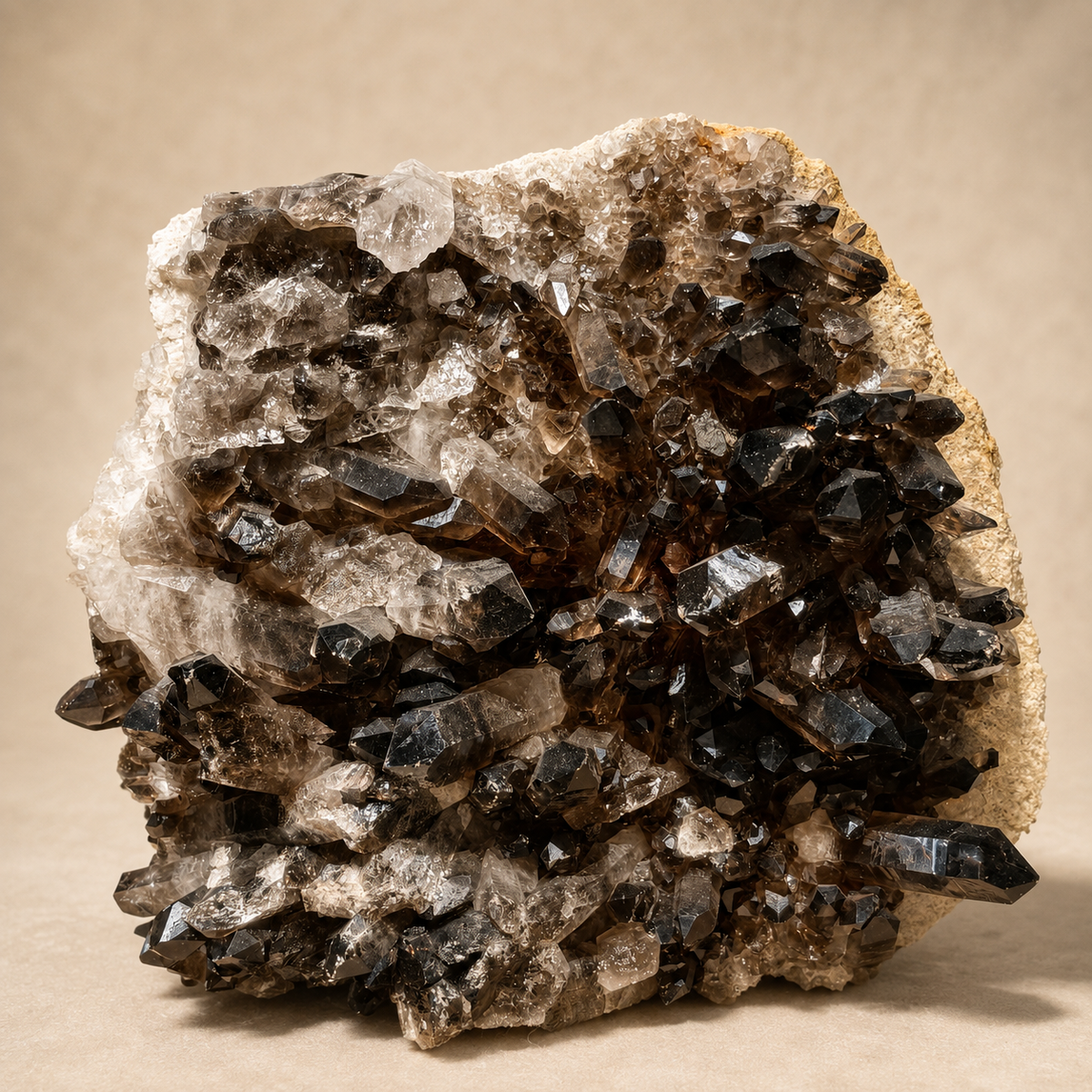 Smoky Quartz Crystal Generators Cluster