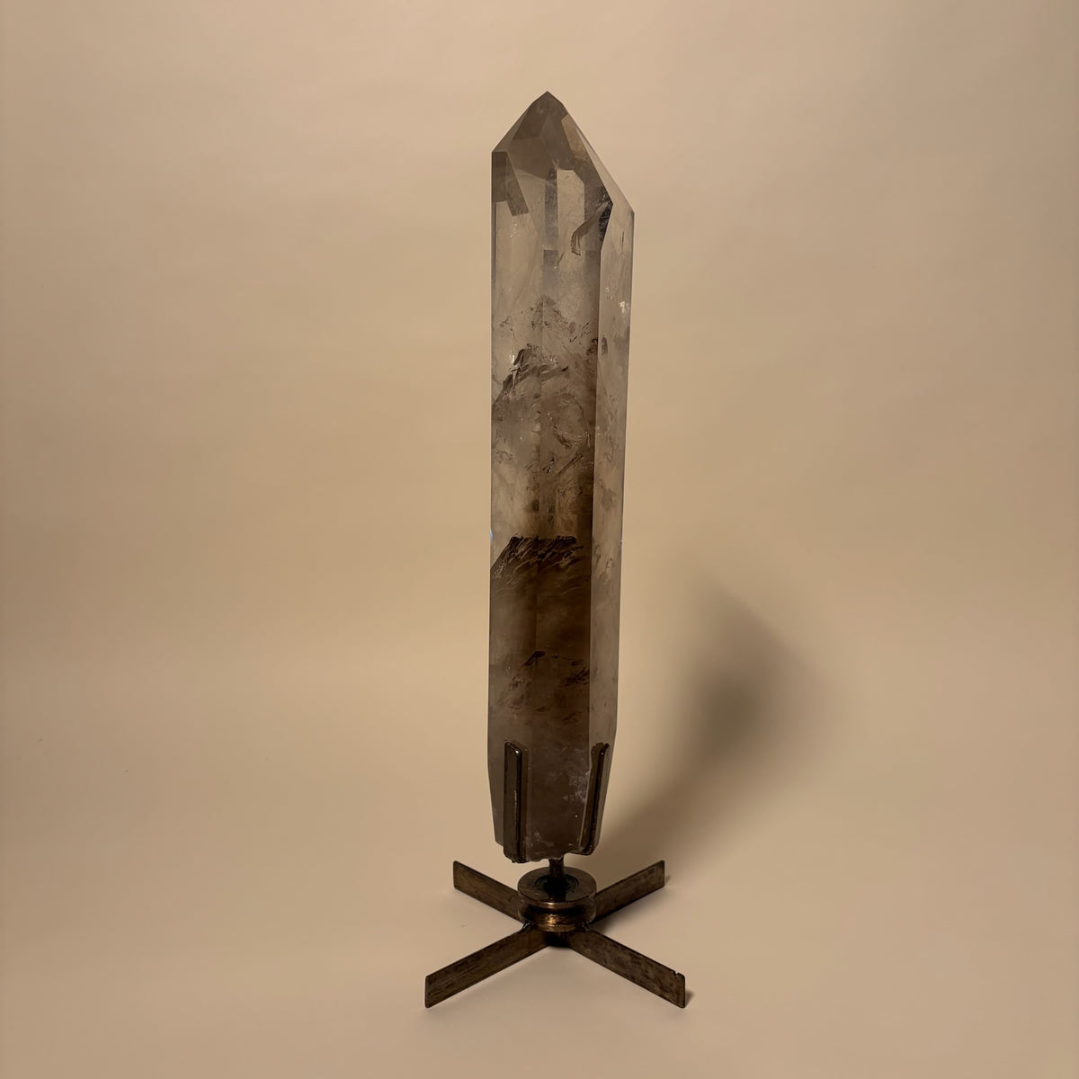 Smoky Quartz Point On Stand 27 lbs