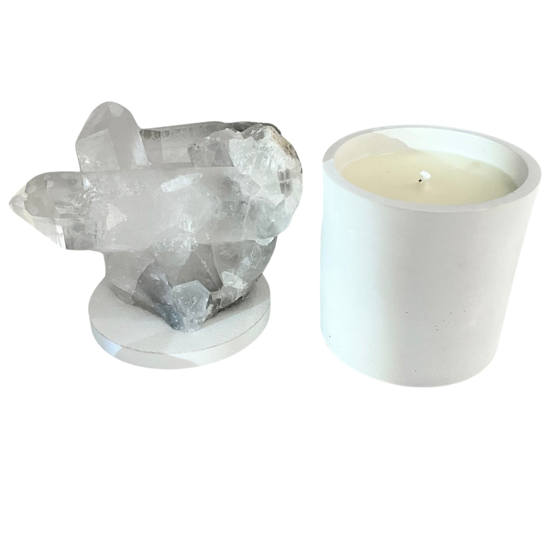 Abstract Generator Quartz Crystal Lid Candle