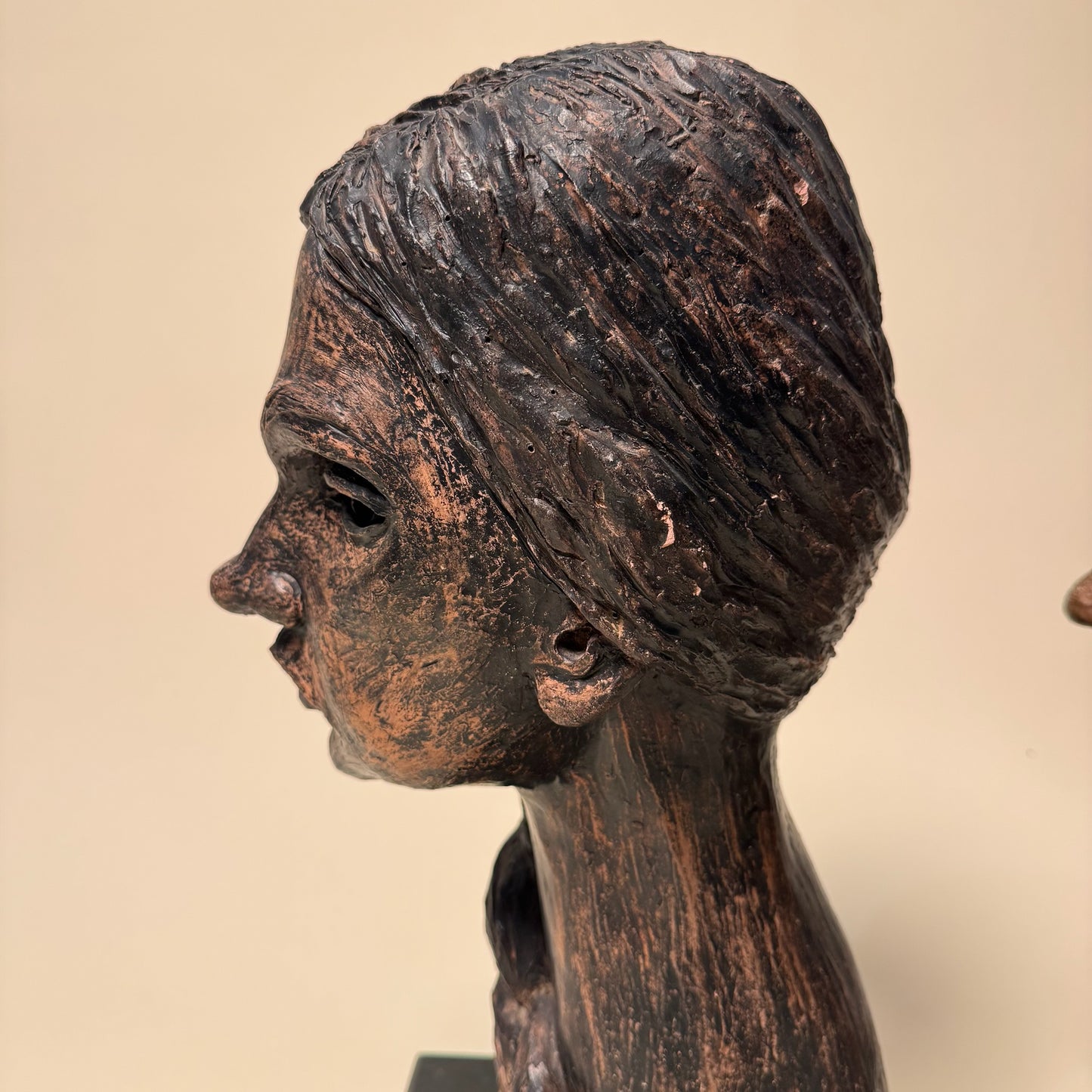 1960s Artisanal Ceramic Pair of Heads