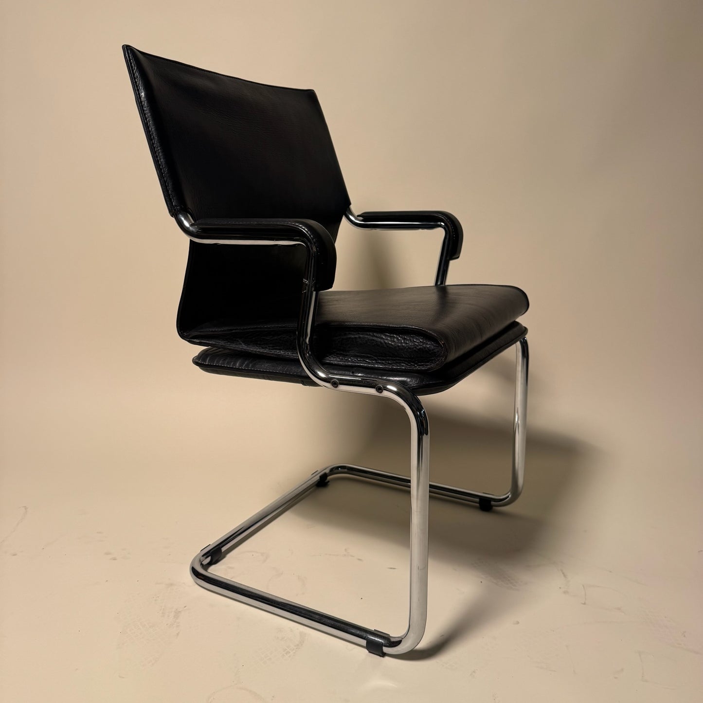 Pair Of 1973 Marcatre Leather chairs