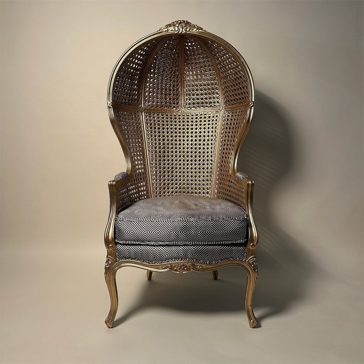 Vintage French Gold Leaf Canopy Chair