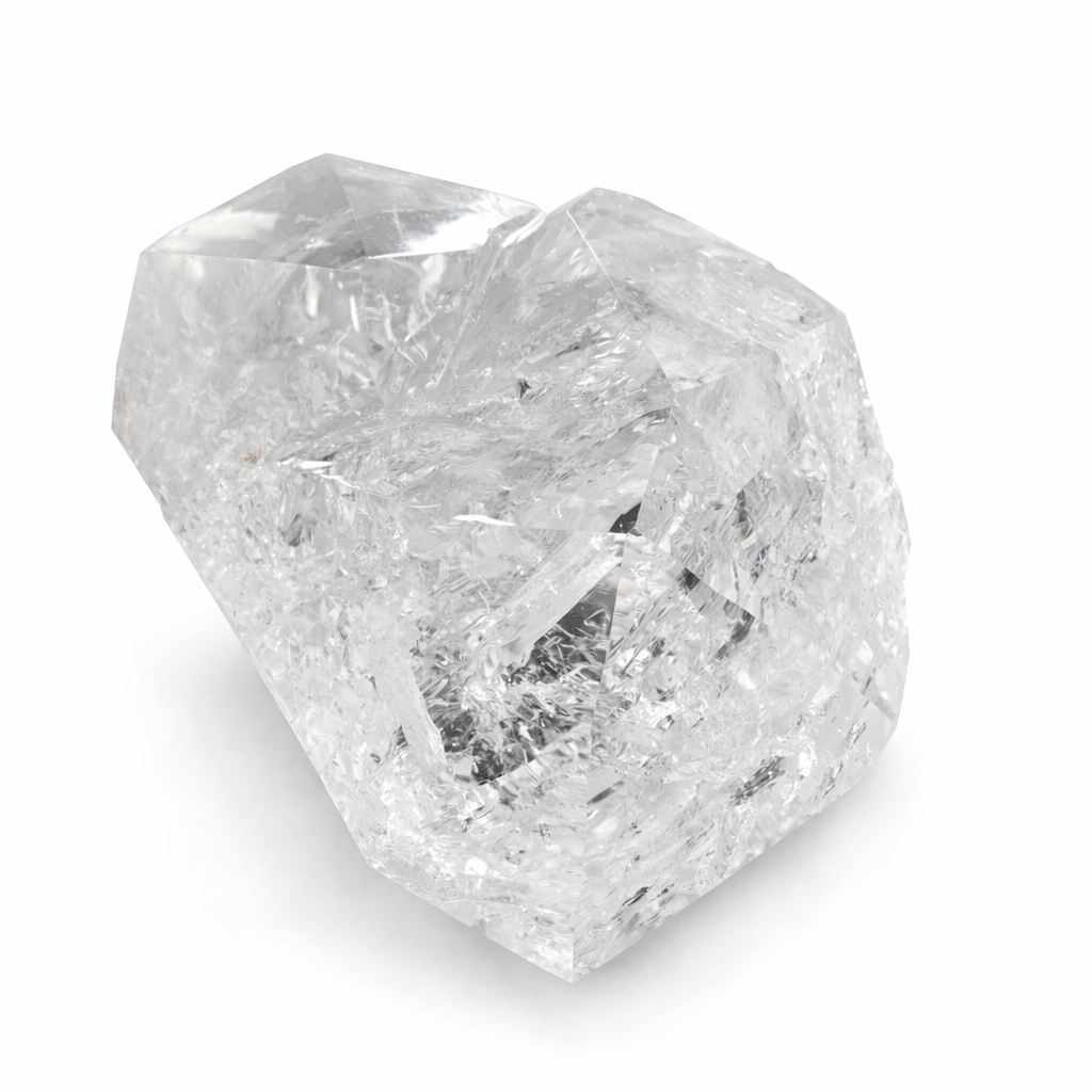 Lemurian Quartz On Wood Base