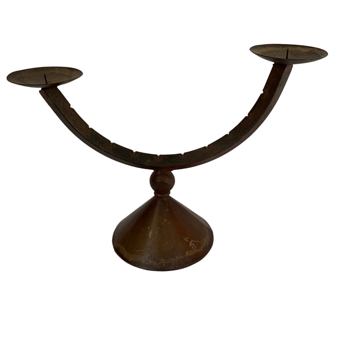 Iron Double Candle Holder