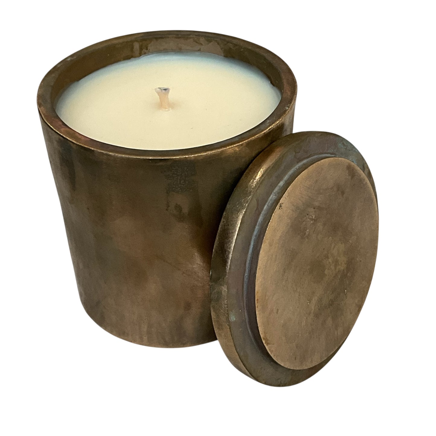 #H Solid Bronze Gardenia Candle with Lid