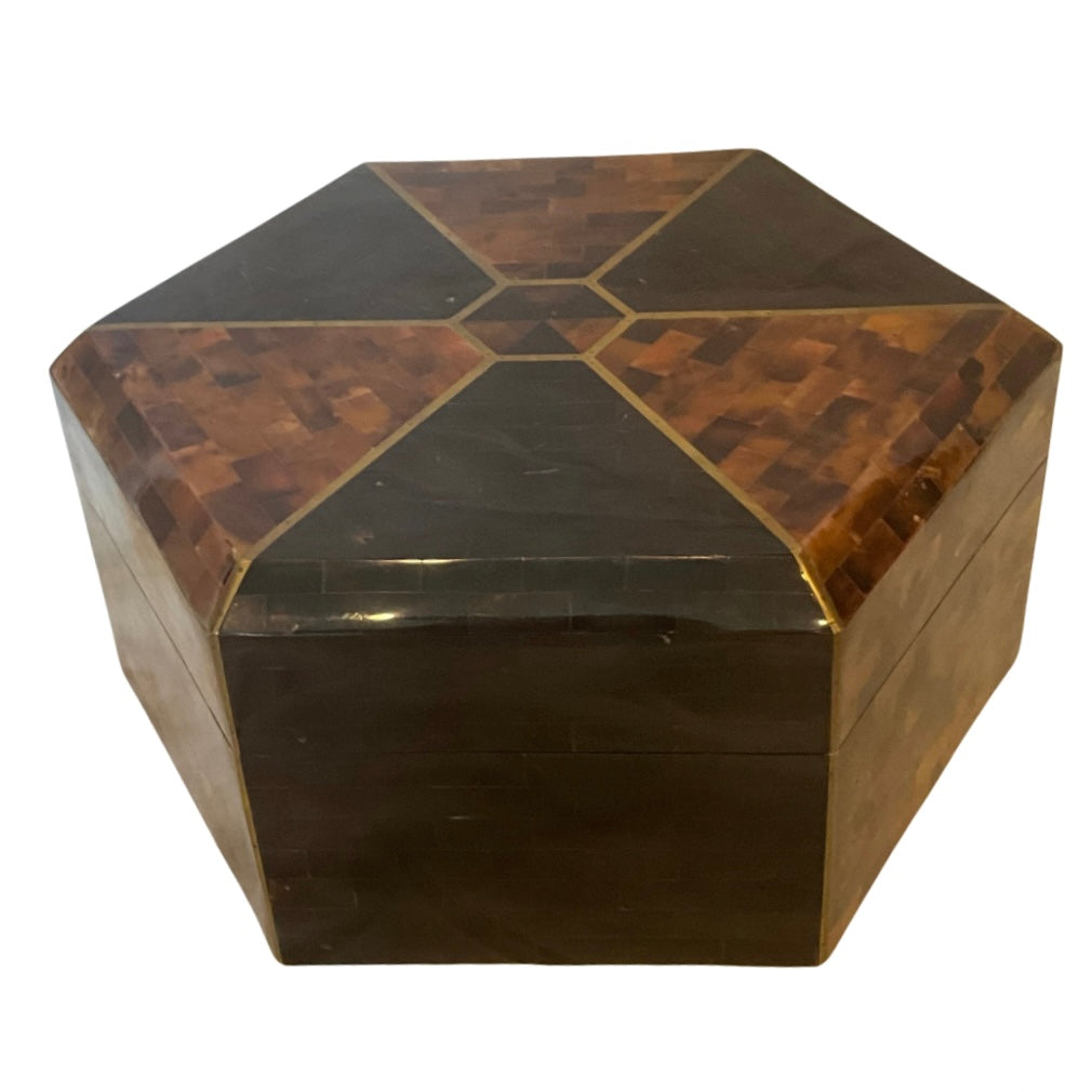 Maitland Smith Penshell Hexagon Box