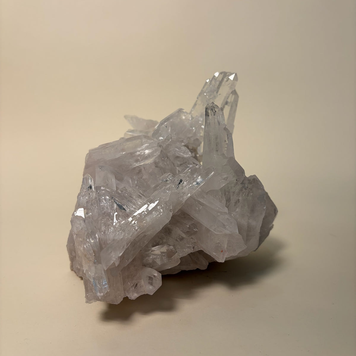 Smokey Quartz Generator Crystal on Metal Base light