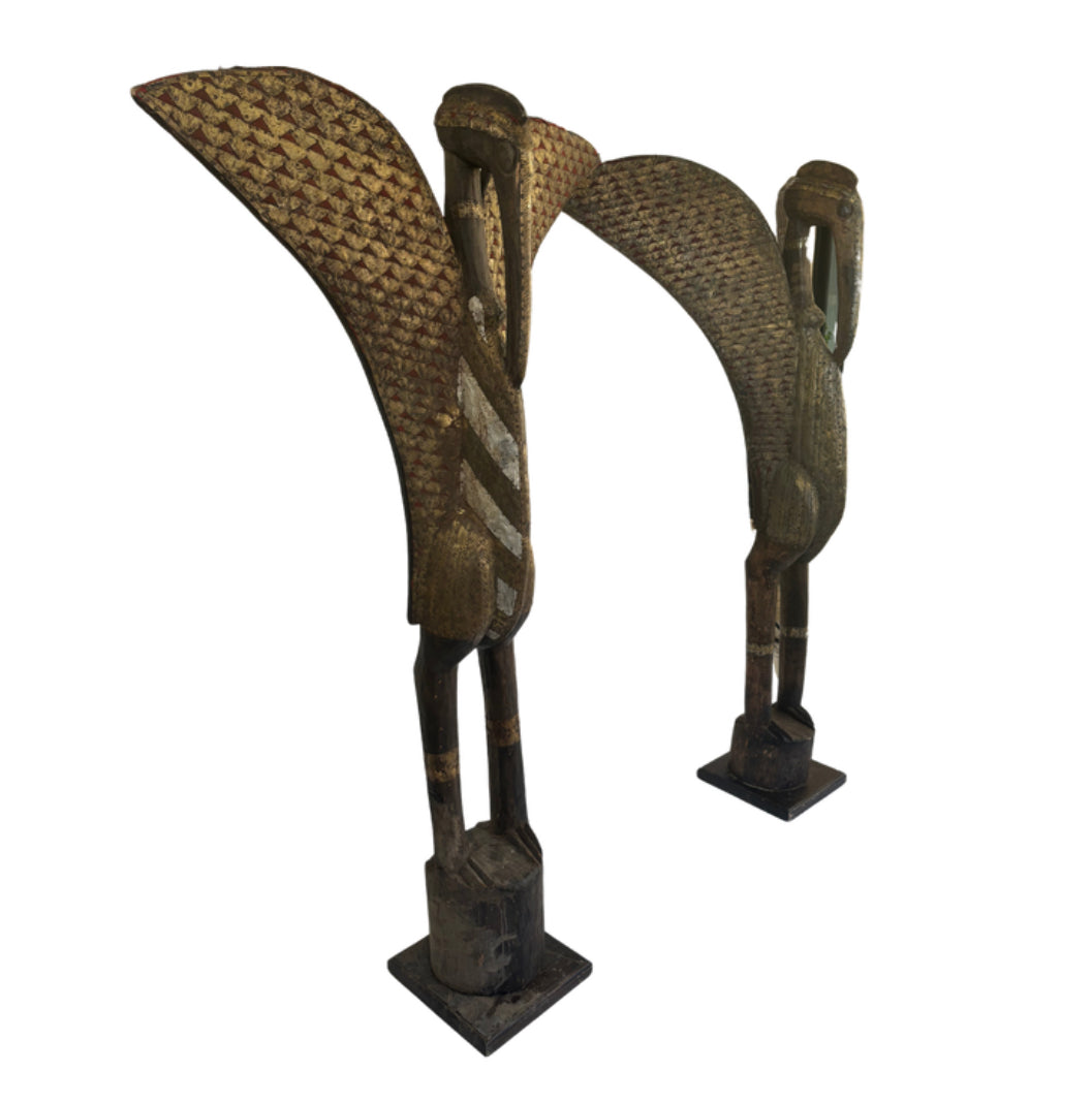 Large Senufo Bird Wood Sculptures