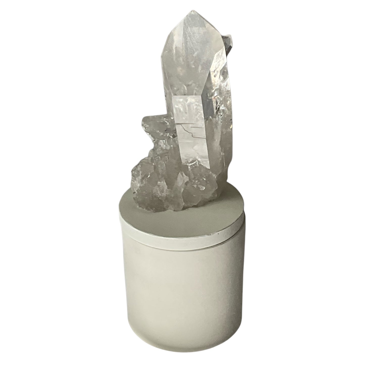 Quartz Crystal Generators Lid Gardenia Candle