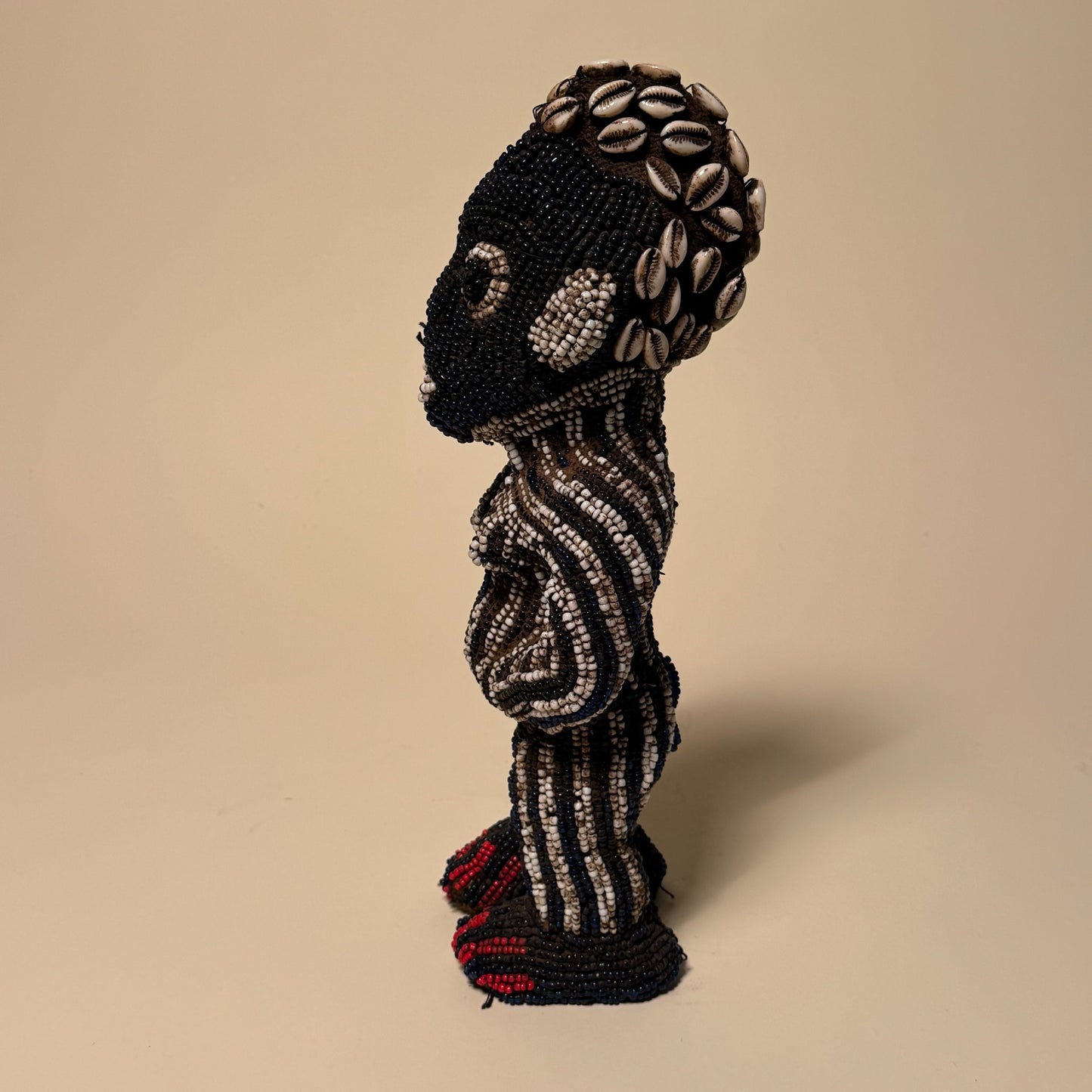 Beaded Tribal Art Bamileke Statue from Cameroon #6