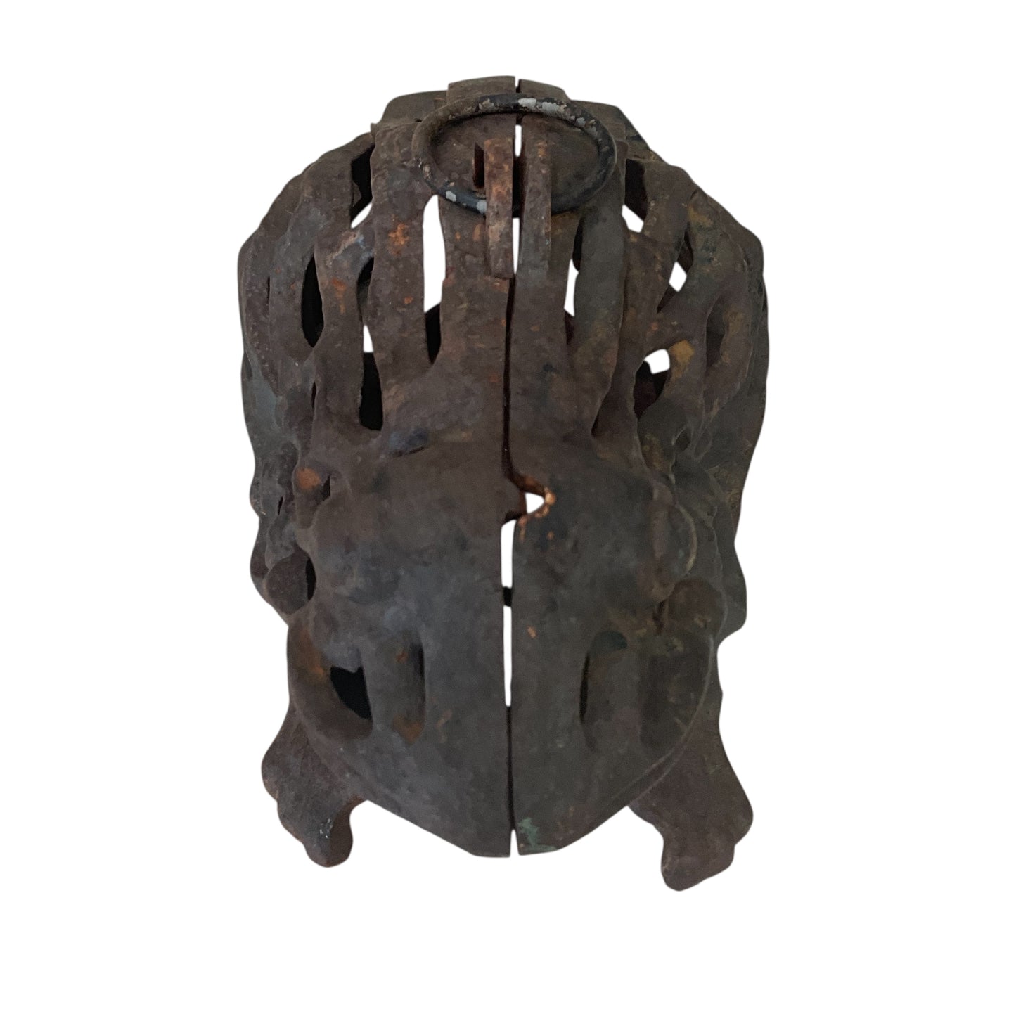 Vintage Iron Frog Candle Lantern