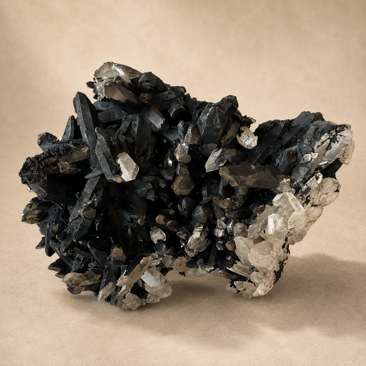Quartz Crystal with Hematite Crystal
