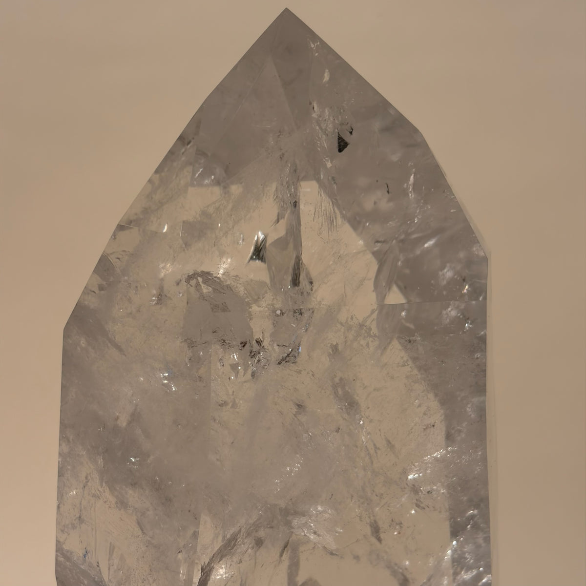 Lemurian Quartz Point on Custom Stand 19lbs