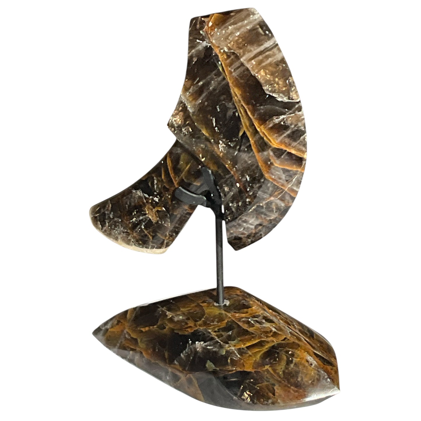 Hematoid Crystal Abstract Hatchet on Crystal Base #1