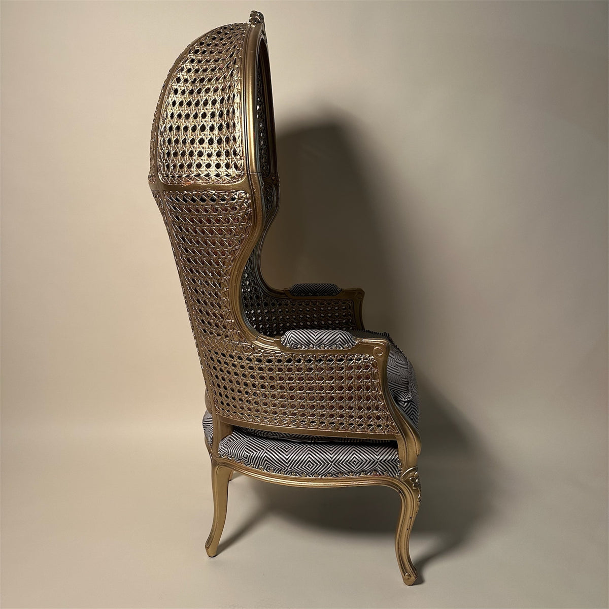 Vintage French Gold Leaf Canopy Chair