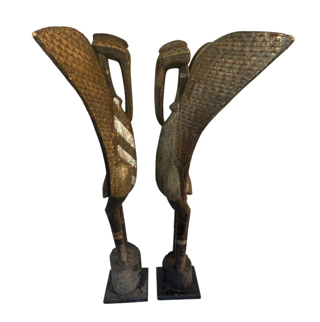 Large Senufo Bird Wood Sculptures