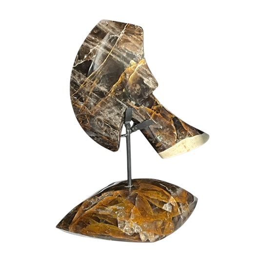 Hematoid Crystal Abstract Hatchet on Crystal Base #1